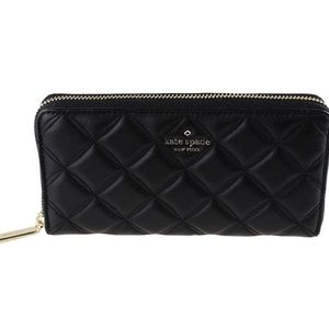 Kate Spade York Natalie large continental black & gold wallet.